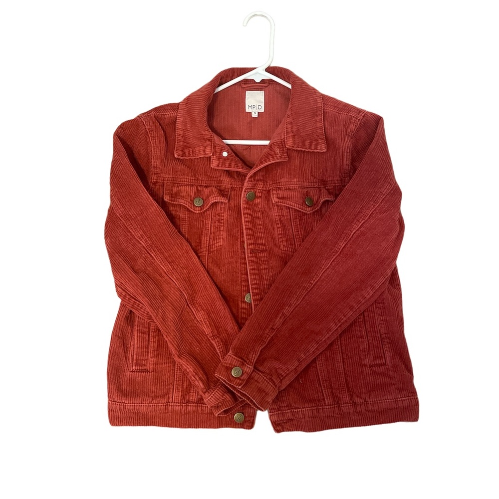 Red Orange Corduroy Jacket Size Small